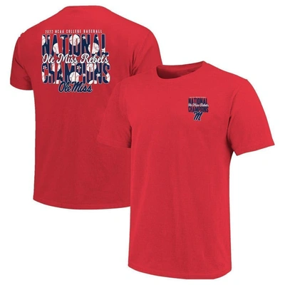 Image One Baseball College World Series Champions 2-hit T-shirt In Red