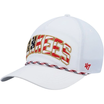 47 ' White New York Yankees Flag Flutter Hitch Snapback Hat