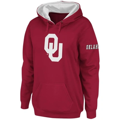 Stadium Athletic Crimson Oklahoma Sooners Big Logo Pullover Hoodie