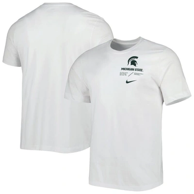 Nike White Michigan State Spartans Team Practice Performance T-shirt