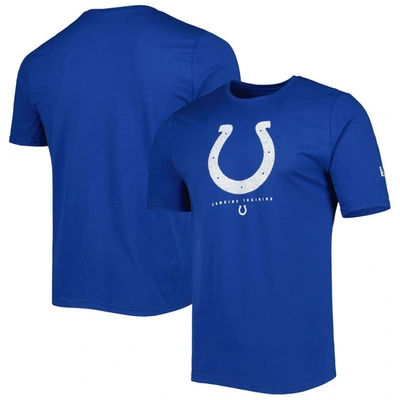 New Era Royal Indianapolis Colts Combine Authentic Ball Logo T-shirt