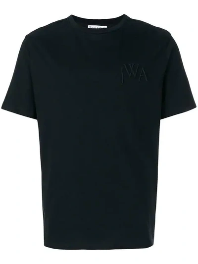 Jw Anderson J.w. Anderson Logo Knitted T-shirt In Nero
