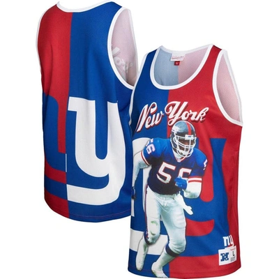 Mitchell & Ness Men's  Lawrence Taylor Royal, Red New York Giants Retired Player Graphic Tank Top In Royal,red