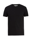 Stella Mccartney Logo-print Crew-neck Cotton T-shirt In Black