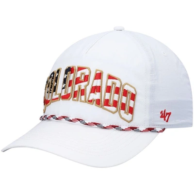47 ' White Colorado Buffaloes Stars And Stripes Flag Flutter Hitch Snapback Hat In White