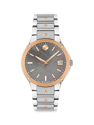 Movado Se Two-tone Stainless Steel Bracelet Watch In Silver