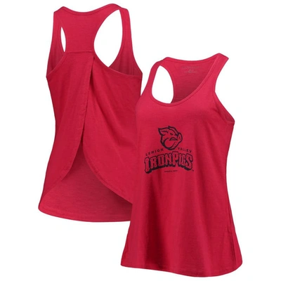 Boxercraft Red Lehigh Valley Ironpigs Charm Scoop Neck Racerback Tank Top