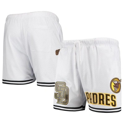 Pro Standard White San Diego Padres Logo Mesh Shorts