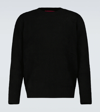 The Elder Statesman Cashmere Crewneck Sweater In Black