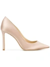 Jimmy Choo Romy 100 Pumps In Beige,pink