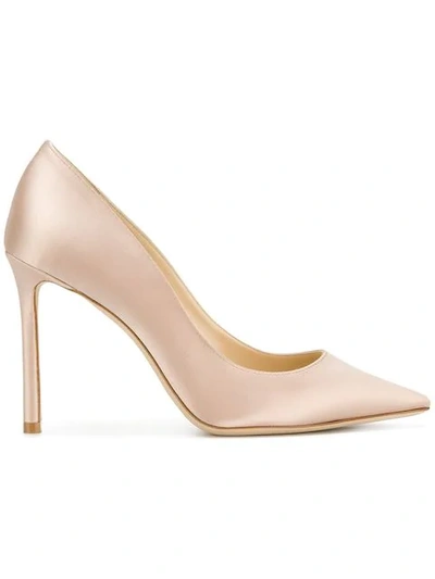 Jimmy Choo Romy 100 Pumps In Neutrals