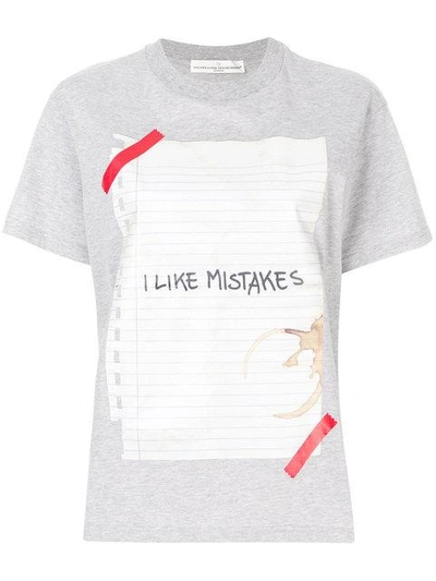 Golden Goose I Like Mistakes Print Tshirt In Grey