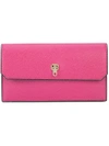 Valextra Foldover Continental Wallet In Pink