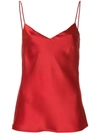 Galvan V-neck Slip Camisole In Red