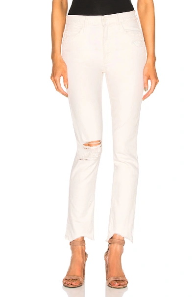 Mother The Flirt Chew Ankle Straight Leg Jeans In Neutrals