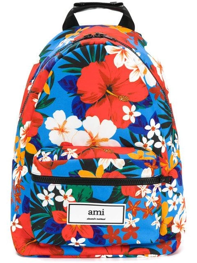 Ami Alexandre Mattiussi Printed Backpack In Multicolour