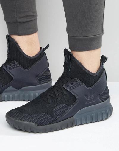 Måge centeret elektrode Adidas Originals Tubular X Primeknit In Black S80132 - Black | ModeSens