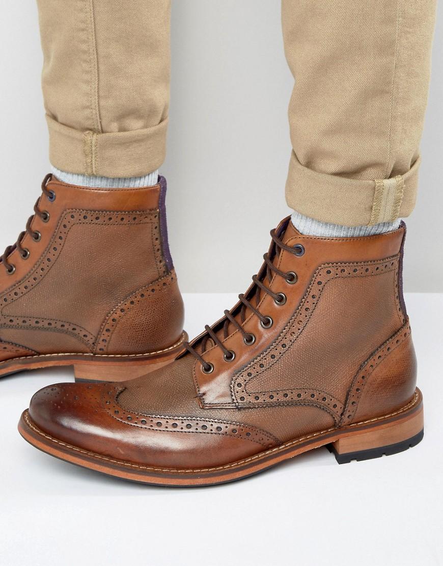 Ted Baker Sealls Brogue Boots - Tan | ModeSens