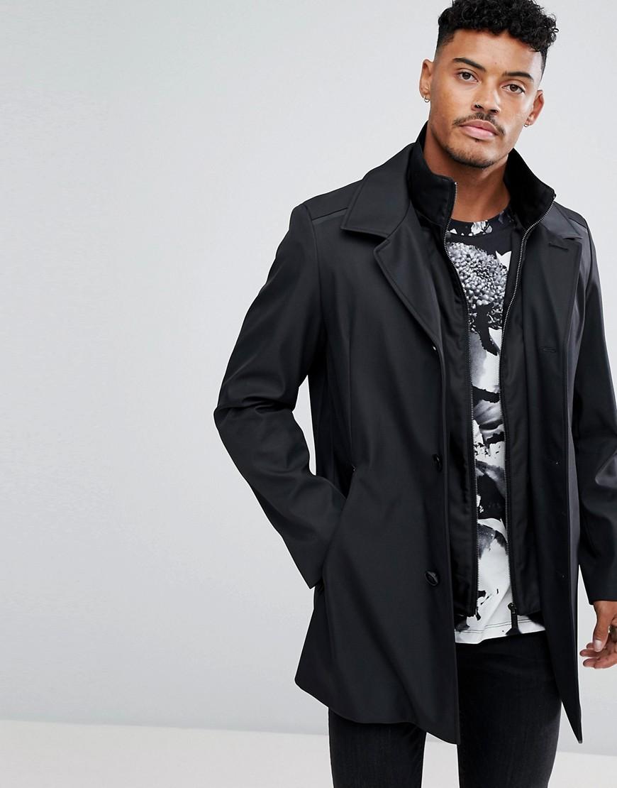 Hugo Detachable Insert Car Coat In Black - Black | ModeSens