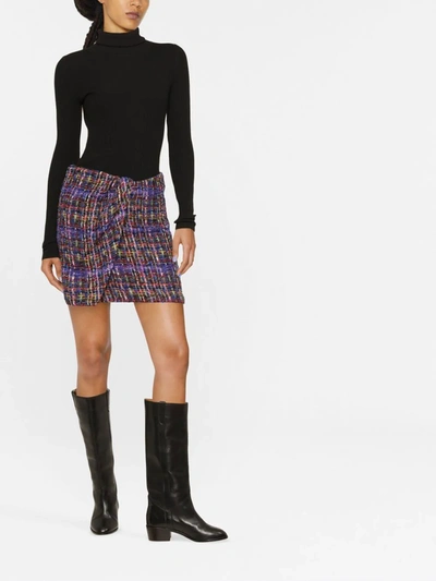 Iro Check-patter Knitted Skirt In Multicolor