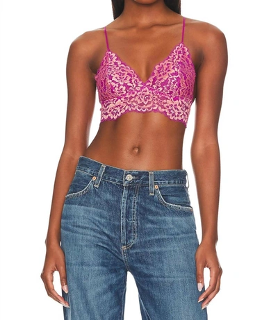 Cosabella Pret A Porter Triangle Bralette In Cape Fuchsia & Rampur Sunset