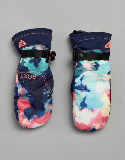 Roxy Jetty Printed Ski Mittens - Multi