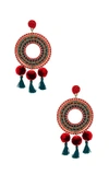 Nannacay Rode Earrings In Red