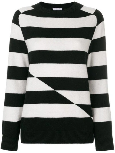 Tomas Maier Striped Cashmere Sweater In Black