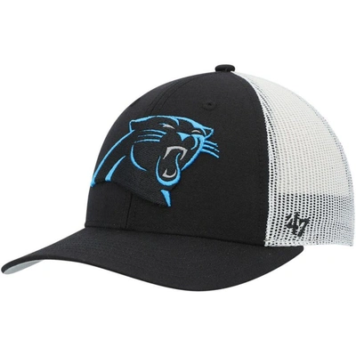 47 Kids' Youth ' Black/white Carolina Panthers Adjustable Trucker Hat