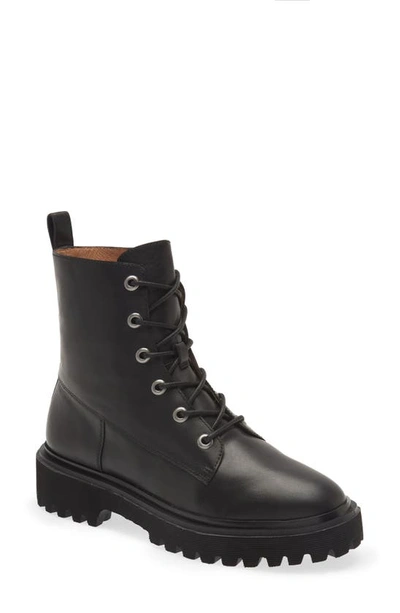 Madewell The Rayna Lace-up Boots In True Black
