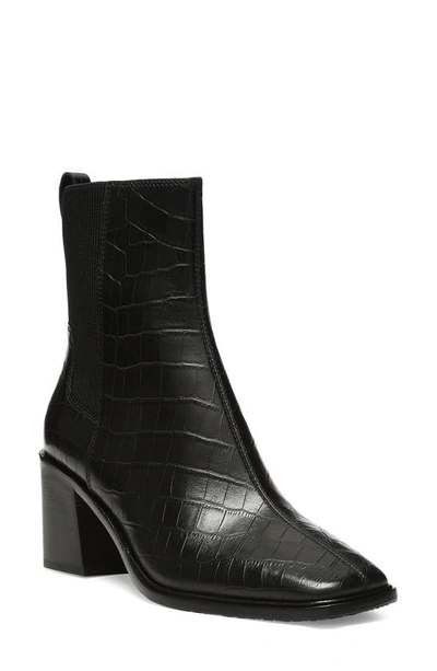 Donald Pliner Women's Kath Crocodile Printed Mid Heel Booties In Black