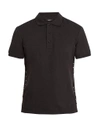 Valentino Rockstud-embellished Side Polo Shirt In Black