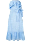 Lisa Marie Fernandez Sabine Strapless Broderie Anglaise Cotton Maxi Dress In Light Blue