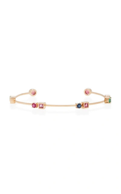 Carolina Neves X Julls 18k Gold Multi-stone Rose Colors Bracelet