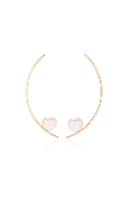 White/space Treviso 14k Gold Pearl Earrings