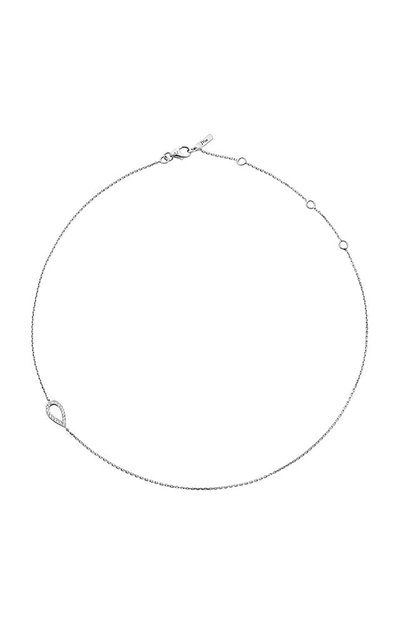 Jack Vartanian 18k White Gold And Black Rhodium Llb Diamond Drop Choker In Dark Grey