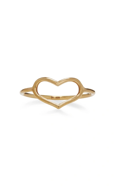 Jordan Askill Yellow Gold Delicate Heart Ring