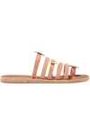 Ancient Greek Sandals + Fabrizio Viti Victoria Appliquéd Leather Sandals In Neutral