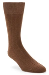 Falke Men's Llasa Solid Ribbed Socks In Humus