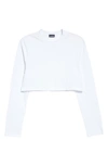 Jacquemus Le T-shirt Pino Charm Logo Crop Top In White