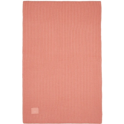 Acne Studios Bansy Wool Scarf In Pale Pink