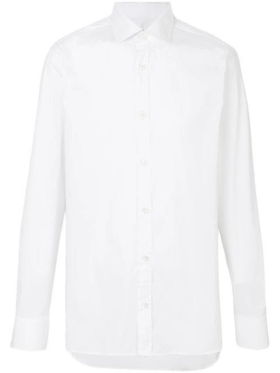 Z Zegna Long Sleeved Shirt In White