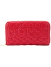 Dolce & Gabbana Quilted Logo Wallet In Red