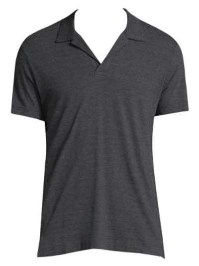 Orlebar Brown Felix Cotton Polo Shirt In Onyx Charcoal