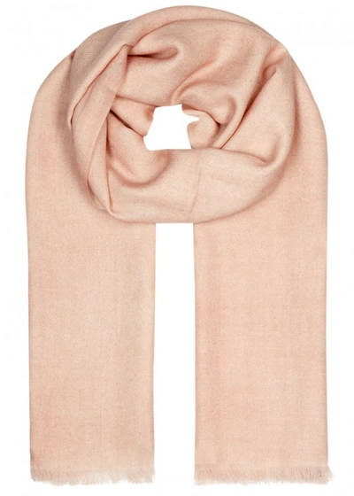 Ama Pure Blush Wool Scarf In Pink