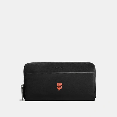 Coach Mlb Accordion Wallet In Sport Calf Leather In Sf Giants