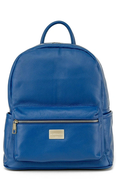 Montezemolo Leather Backpack - Blue In Bluette