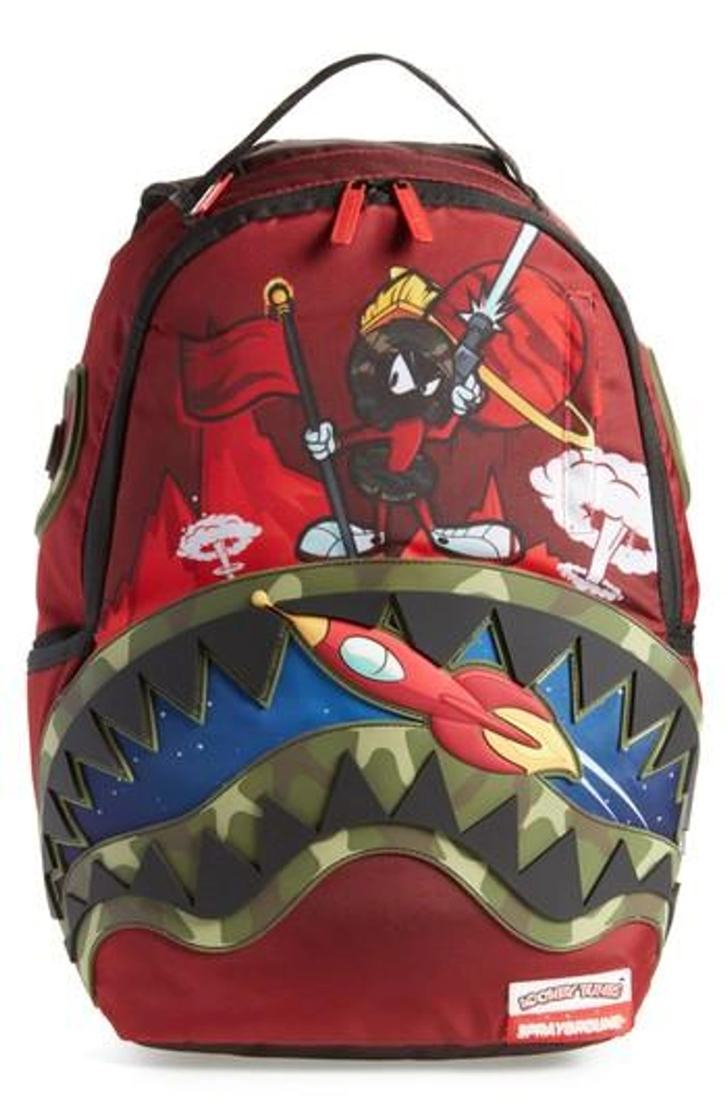Sprayground Camo Marvin The Martian Backpack Red In Assorted