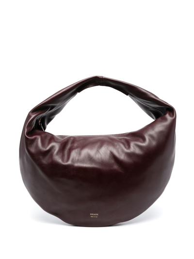 Khaite Leather Shoulder Bag In Red
