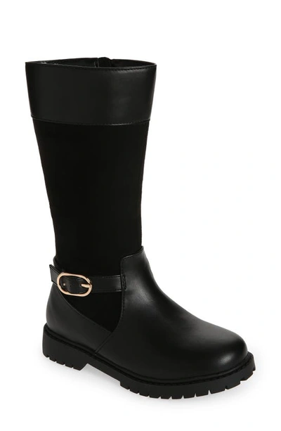 Nordstrom Kids' Eleanor Tall Lug Sole Boot In Black